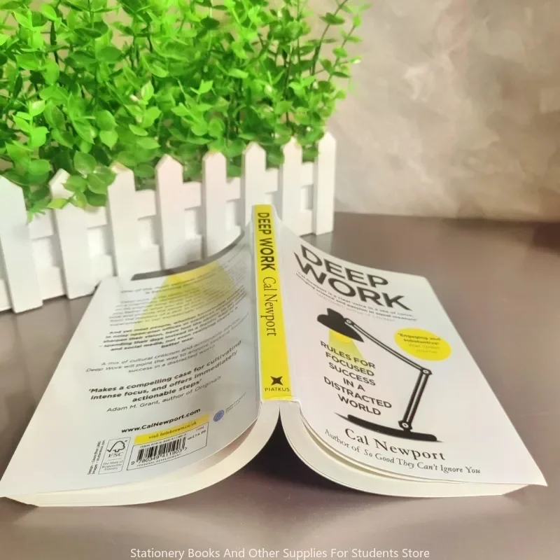 كتاب اللغة الإنجليزية للعمل العميق بقواعد كال نيوبورت للنجاح المركز في كتب القيادة والدافع العالمية المشتتة