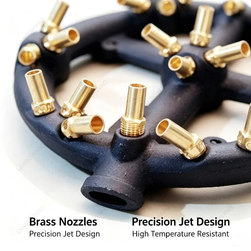 23 Nozzle High Power Gas Burner Core, Natural Wind Stove Head, Commercial Gas Stove Replacement Accessories