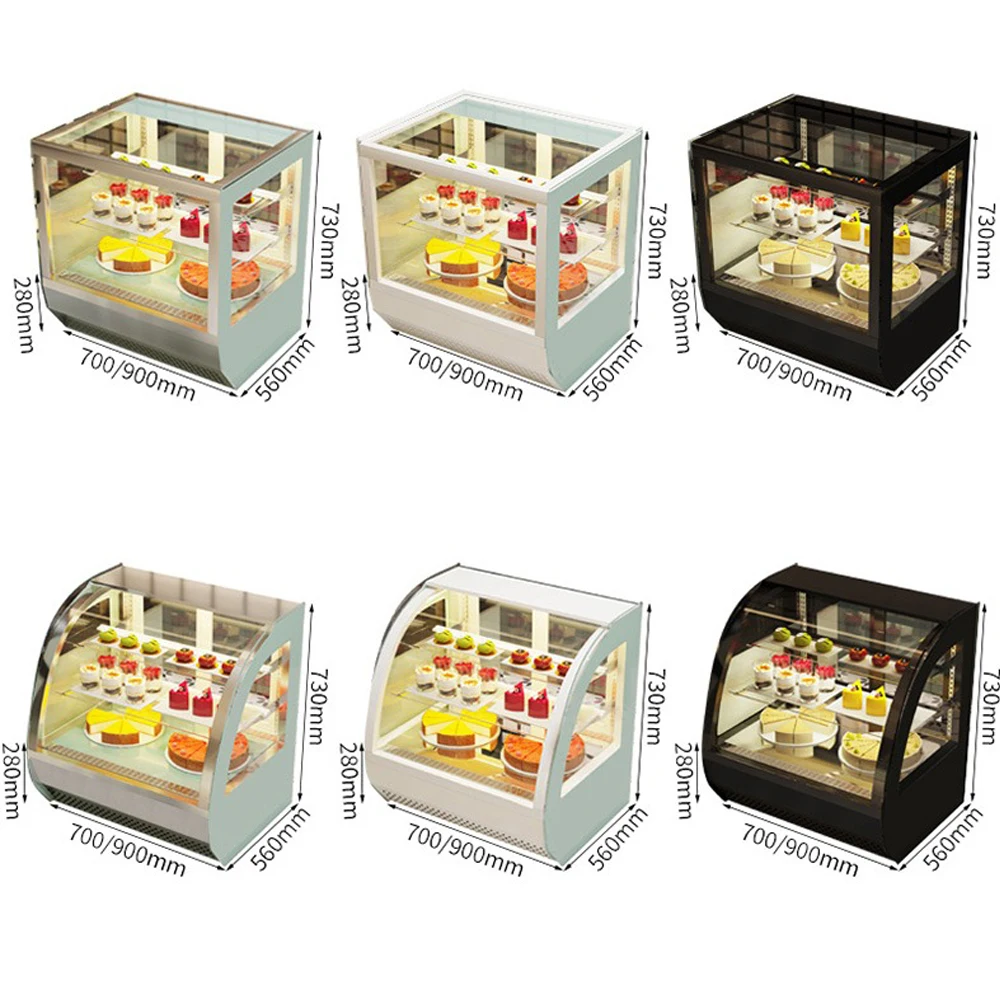 Commercial Cake Counter Milk Tea Shop Fruit Bar Fresh Cabinet Dessert Small Refrigerated Display Cabinet Air-cooled