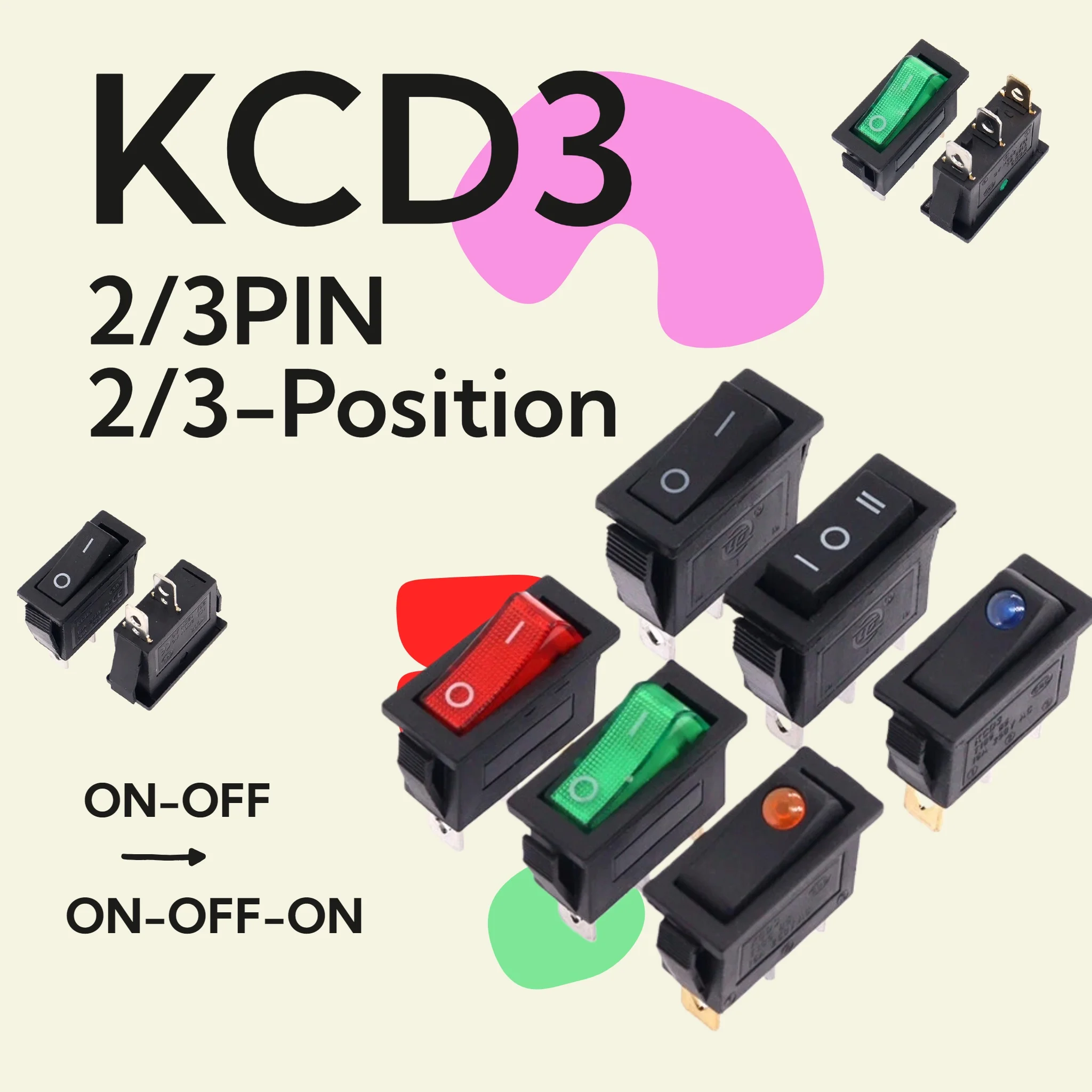 10PCS KCD3 Rocker S…