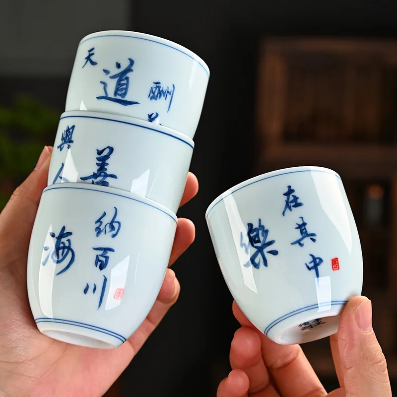 

Ceramic Tea Cup Master Hand Hrawn High-Grade Tea Cup Manufacturer Wholesale Hand Drawn Underglaze Color Tea Cup