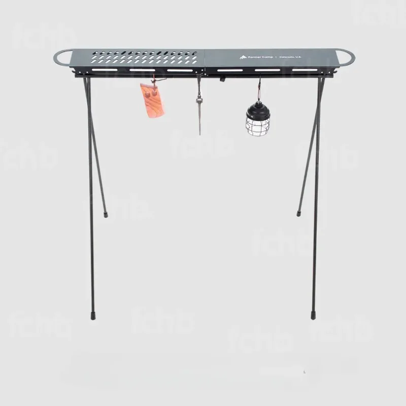 Farmer Camp Outdoor Shelf Bar Desk Portable Lightweight Folding Tripod Home Camping Storage