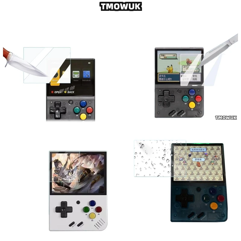 

For Miyoo Mini Plus Miyoo Mini V4 Game Console HD Tempered Glass Film Screen Protector Cover Protection Accessory