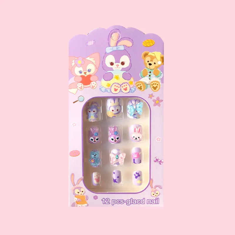 Cute Sanrio Stereoscopic Nail Art Set Kawaii Hello Kittys Cinnamoroll My Melody Kuromi Sweet Cartoon Nail Accessories Girls Gift