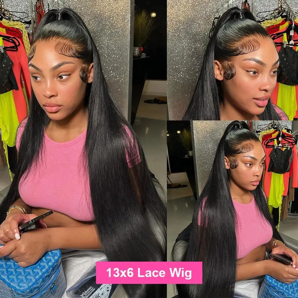 Straight Lace Front Wig 4x4 5x5 Lace Closure Black Wig 30 34 Inch 13x4 13x6 Hd Lace Frontal Wig Bone Straight Human Hair Wigs