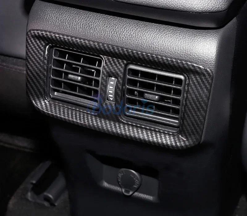 Rear Seat Air Conditioner Vent Cover For Toyota RAV4 XA50 2019 2020 AC Outlet Sticker Panel Frame Trim Car Styling Accessories