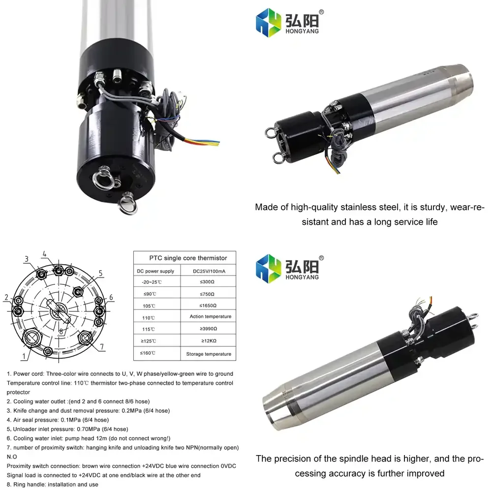 

JST Water Cooling Spindle 3.2KW 220V/380V Automatic Tool Change for Metalworking