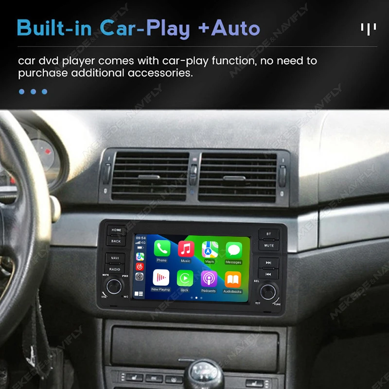 MEKEDE 7inch Android 13 Car Radio For BMW 3 Series E46 M3 318/320/325/330/335 1998-2005 CarPlay Navigation DSP Autoradio Stereo