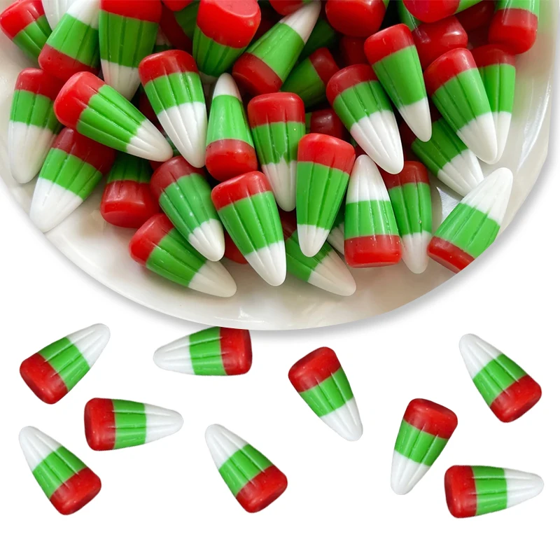 5/10Pcs Mini Resin Fake Candy Corn Miniatures, Faux Christmas Candy Corn for Home Desk DIY Craft Project Decoration Supplies