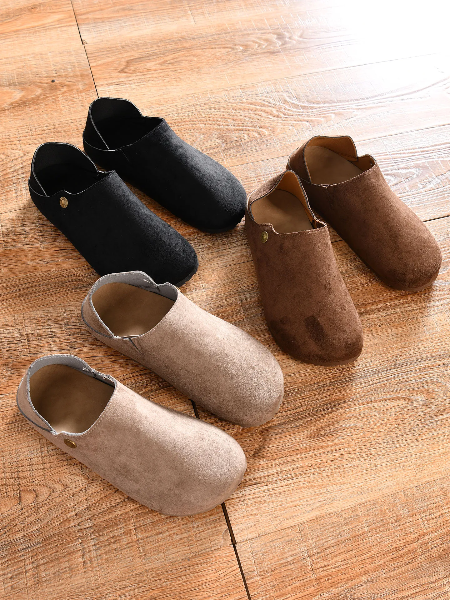 

Men's Lazy Slip-On Thickened Suede Shoes Spring Autumn Casual Comfortable Lightweight round Toe Flat Heel EVA Out...