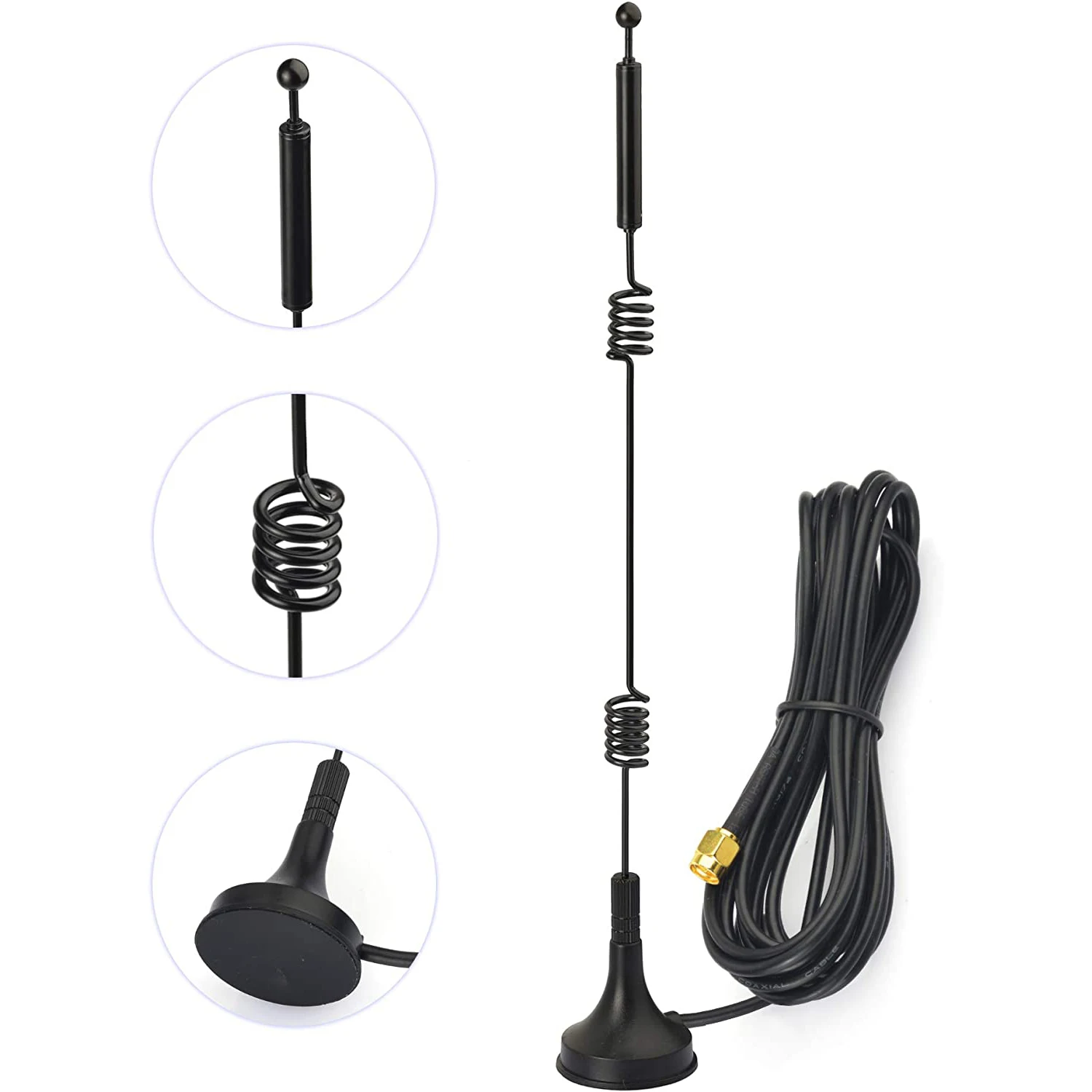 Dual Band WiFi 2.4GHz 5GHz 5.8GHz 9dBi Magnetic Base SMA Male Antenna for Wireless Vedio Security Camera Surveillance