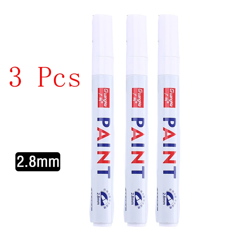 Witte markeerstiften set Vette waterdichte witte gelpen DIY Graffiti Schetsen Marker Briefpapier Schrijven Schoolbenodigdheden borstel