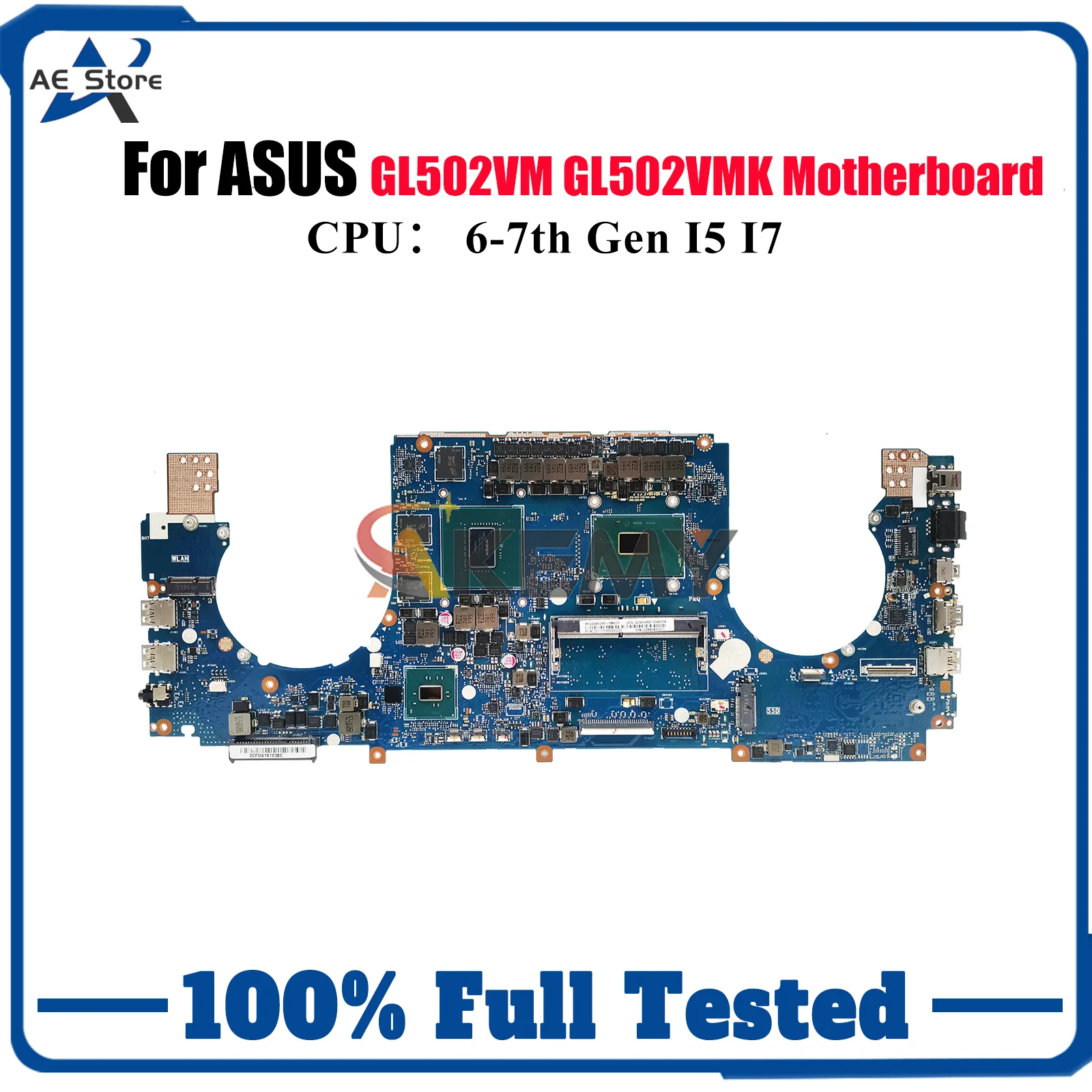 

GL502VM Laptop Motherboard For ASUS ROG Strix GL502VMK GL502V GL502VM Notebook Mainboard With I5 I7 CPU 100% tests OK fast ship