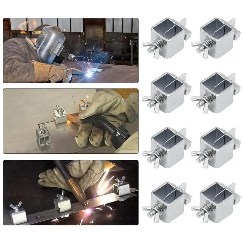 

R9UF 8Pcs Steel Butt Welding Clamps Welding Positioners Auto Body Panel Clamps for Car Truck Door Skin Panel Easy to Use