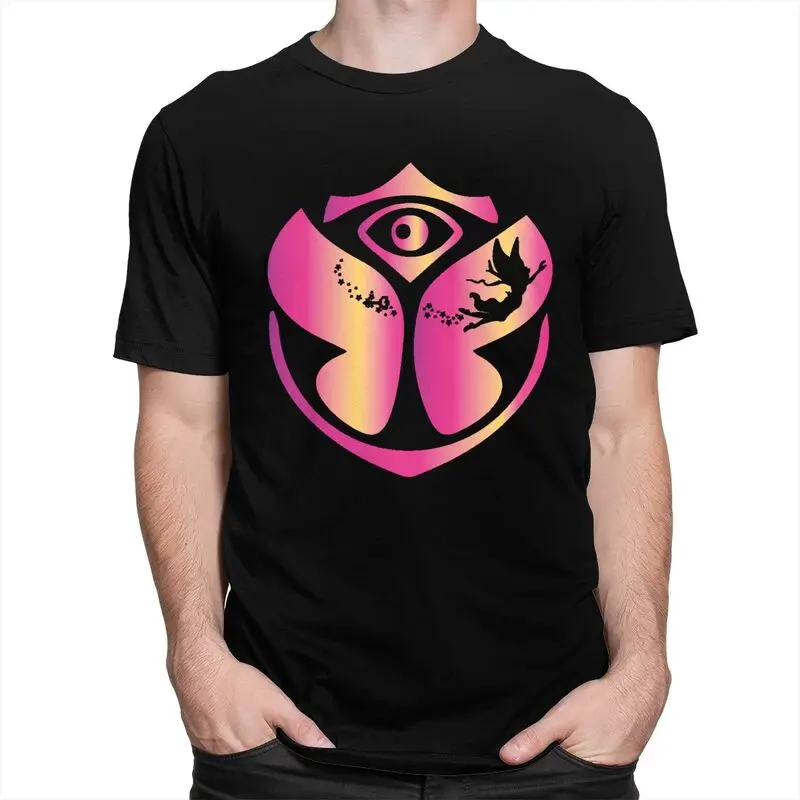 Custom Kawaii Pink Tomorrowland T Shirts Men Short-Sleeve T-shirts Summer Tee Tops 100% Cotton Regular Fit Tshirt Merch