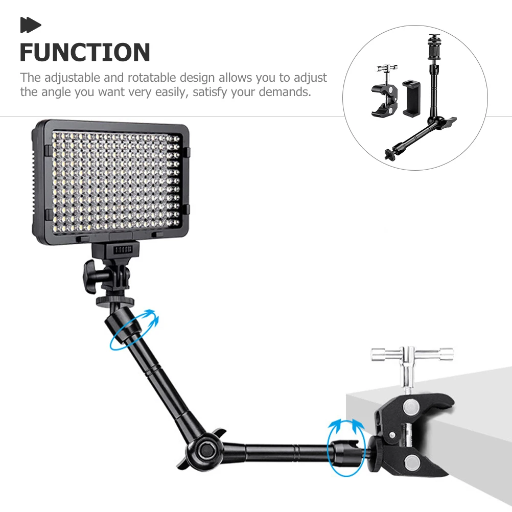 

11 Inch Arm Holder Durable Compact Stand for Phone Car Motorcycle Bracket Cellphone Desk Office Bedroom Use Adjustable