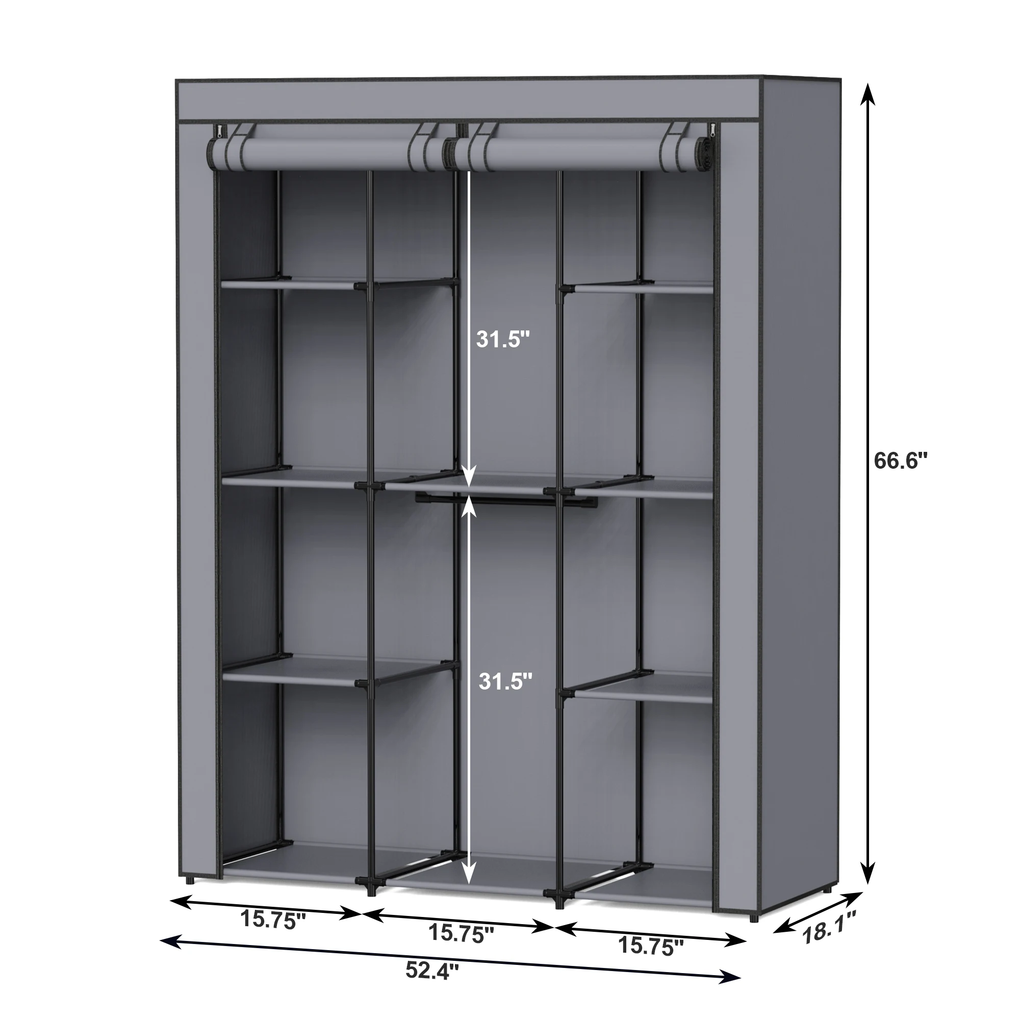 Portable Closet, Wardrobe Clos - Wardrobe Closet Portable Fabric Cover 评论和价格