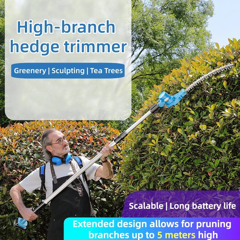 Electric Hedgerows Machine Lithium Electric Portable Garden Shrub Retractable Trimmer Multi-function Garden Tree Pruning Machine