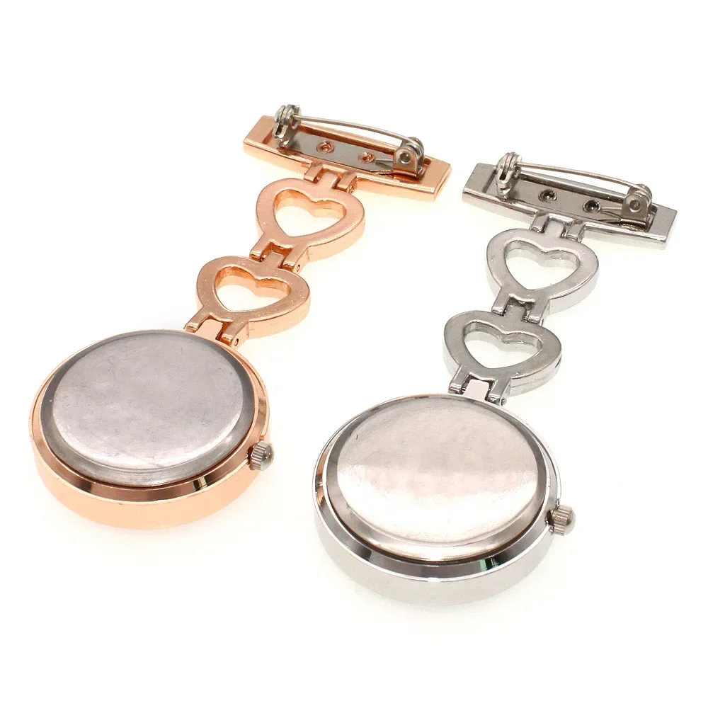 2Pcs Luxury Stainless Steel Crystal Quartz Watch Set for Women Fashionable Timepiece for Nurses Doctors And Healthcare Professio