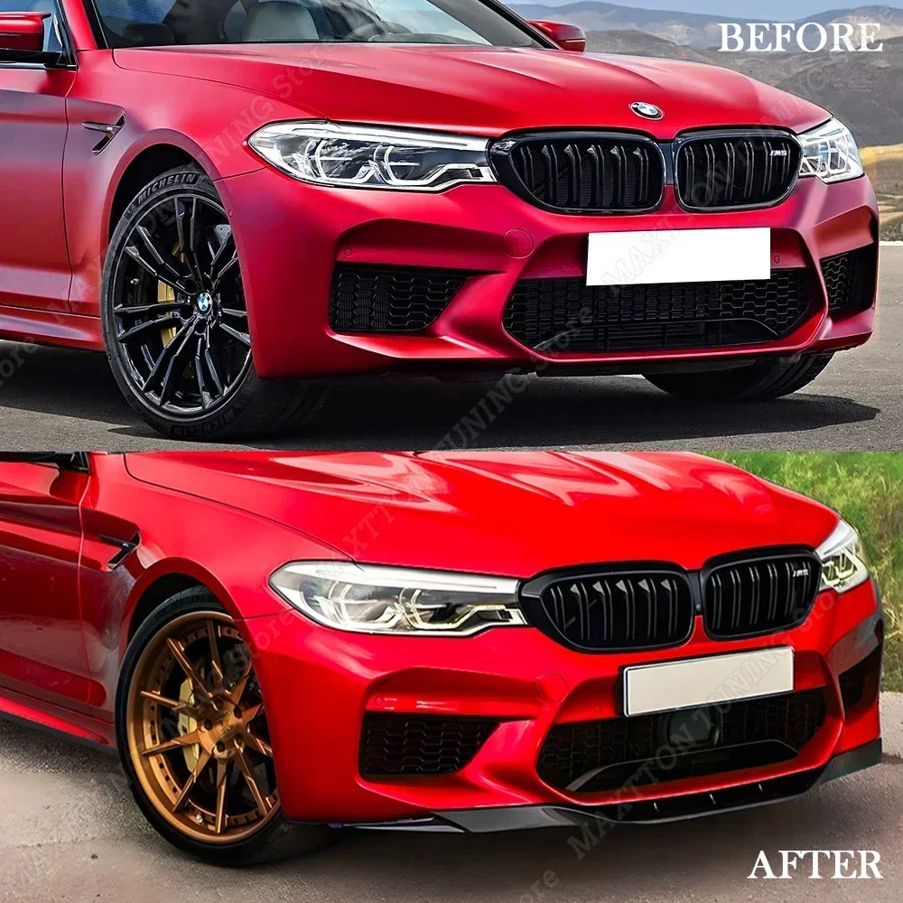 For BMW 5 Series M5 F90 2018-2020 Pre-Lci Car Front Bumper Splitter Lip Diffuser Spoiler Guard Body Kits Tunning