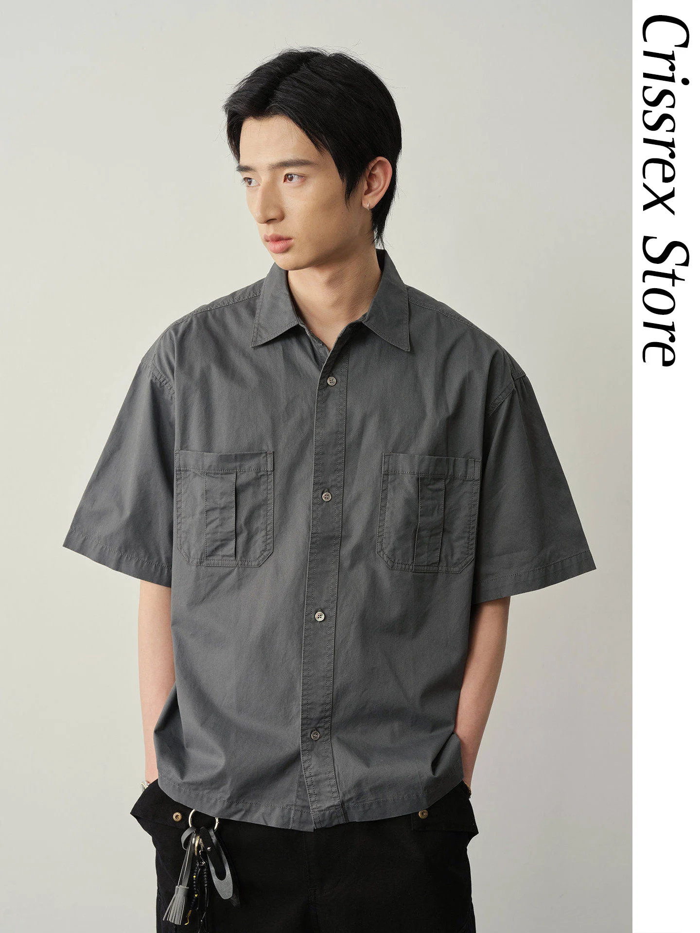 

Магазин Crissrex: Футболка VAVUES Vavu Enzyme, повседневная рабочая одежда, свободная, с двумя карманами, короткий рукав, хлопок, молодежная, летняя, модная