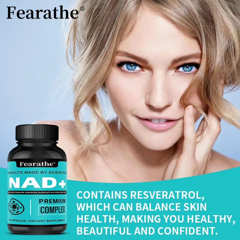 NAD+ Capsules, High-Purity Cellular Support Supplement, Anti-Aging, Cellular Repair, Sleep, Energy, Focus & Skin & Brain Support