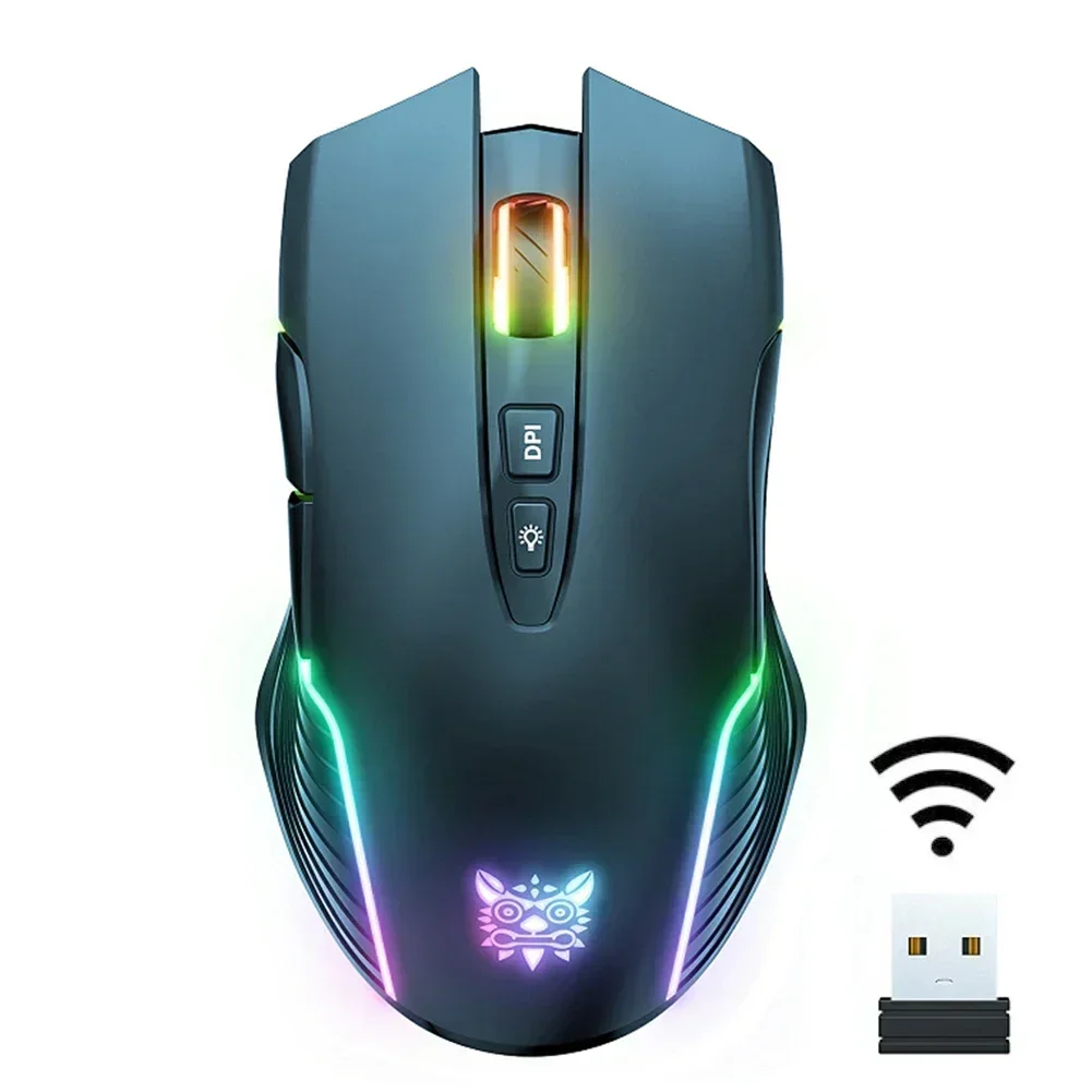 CW905 Cute Pink Wireless Gaming Mouse RGB Marquee Rechargeable Desktop Computer Notebook Mouse Rechargeable Mouse