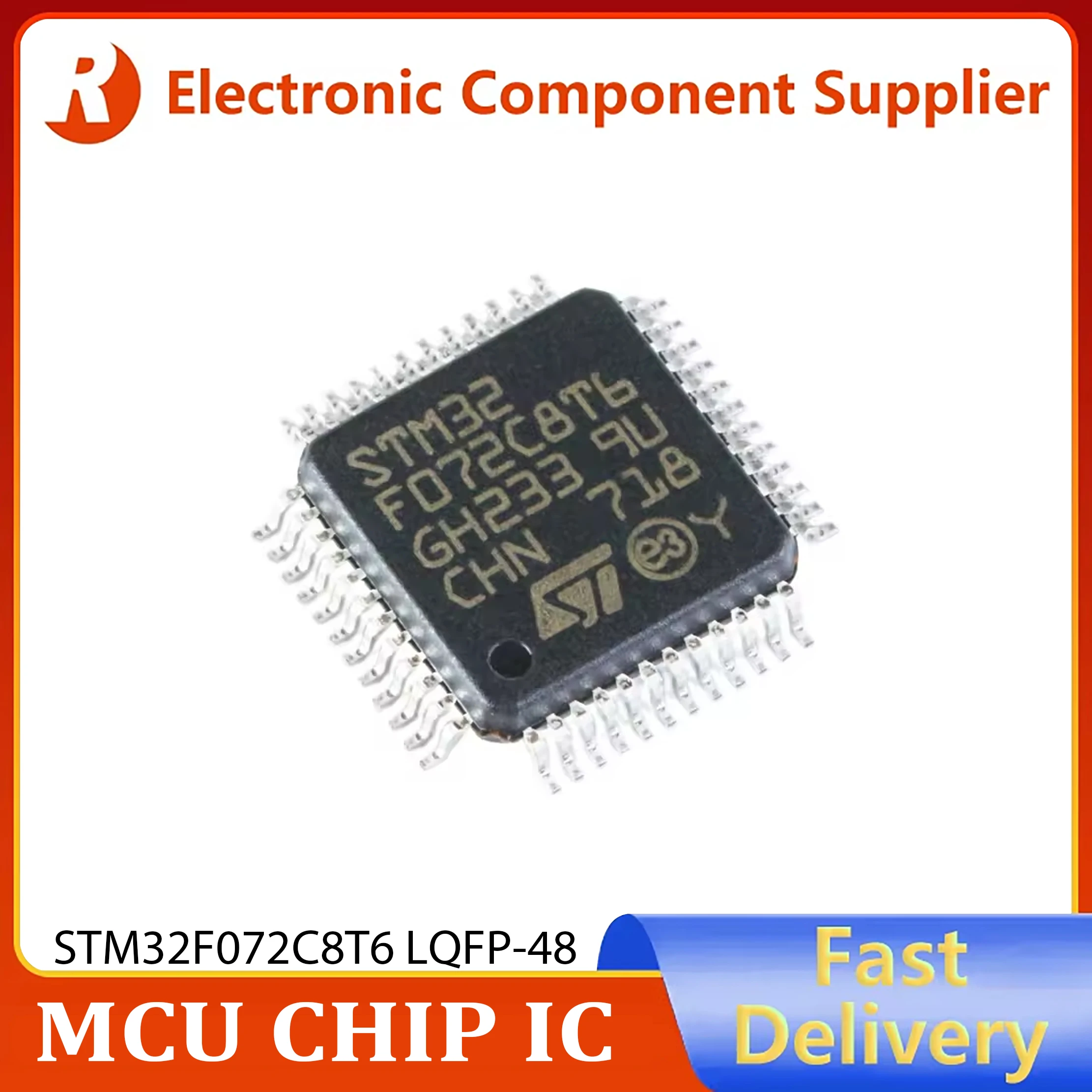2PCS Genuine STM32F072C8T6 LQFP-48 ARM Cortex-M0 32-bit Microcontroller Unit (MCU) IN STOCK