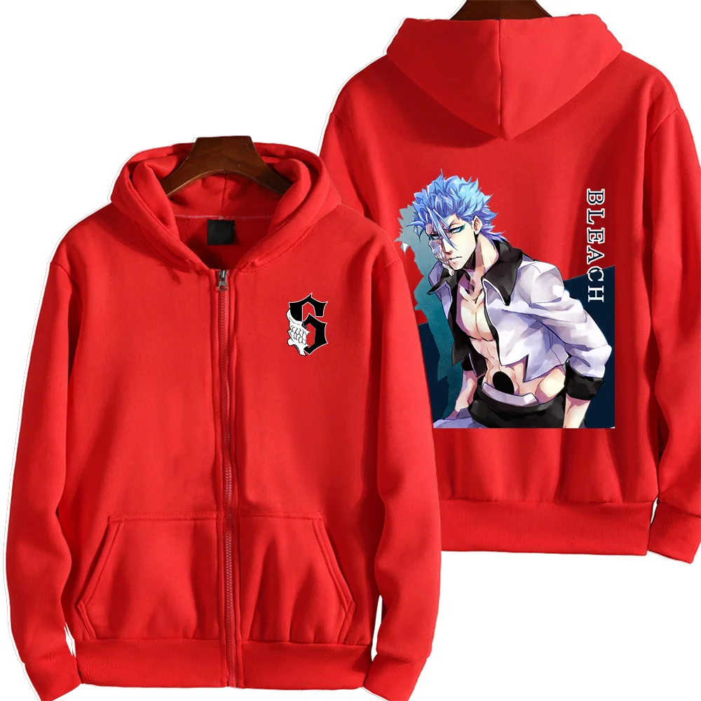 Hoodie kasual motif Anime BLEACH Grimmjow, hoodie kasual olahraga jalanan pelajar pasangan