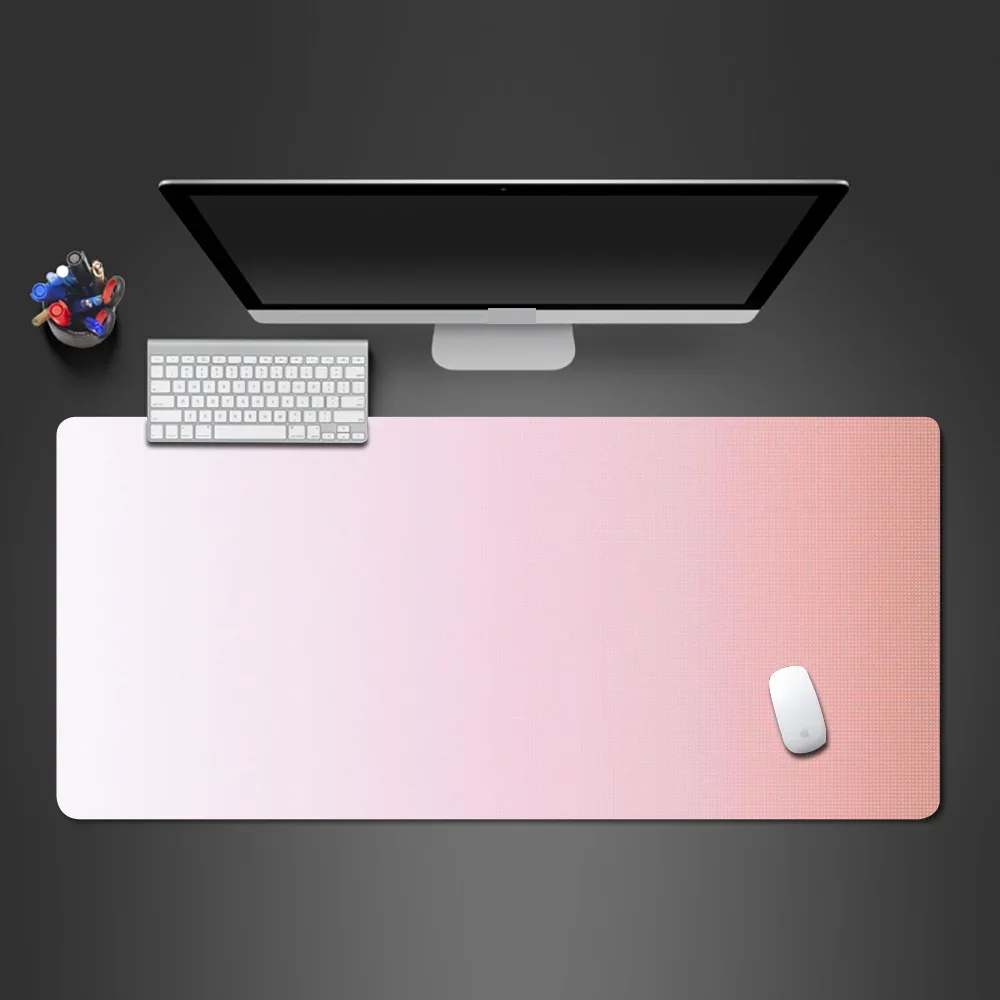 Pink gradient Gaming Computer Mouse Pad Laptop Lock Desktop Large Mouse Pad XXL Gamer Accessories Keyboard Carpet Gaming Desk