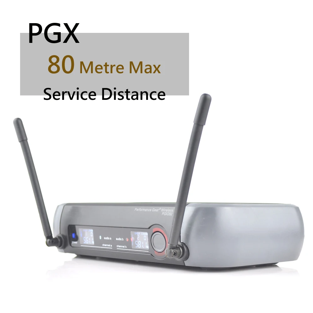 ميكروفون لاسلكي UHF احترافي PGX282 PGX8 نظام تردد ثابت ديناميكي لمسافة طويلة 80 متر لأداء المسرح