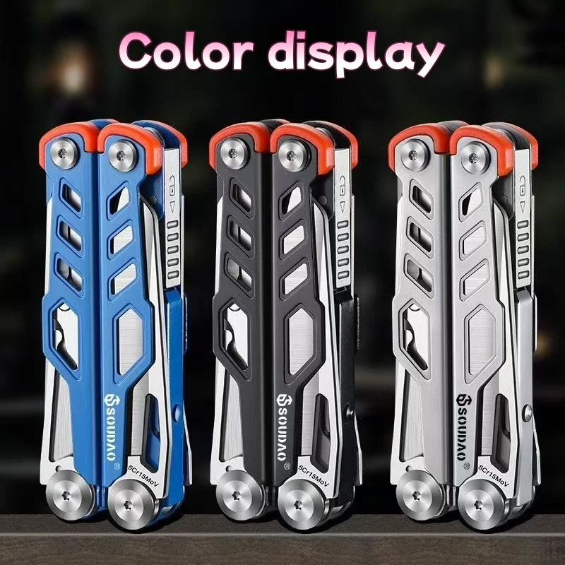 Multi functional pliers stainless steel outdoor emergency shear combination pointed nose pliers camping hiking pliers