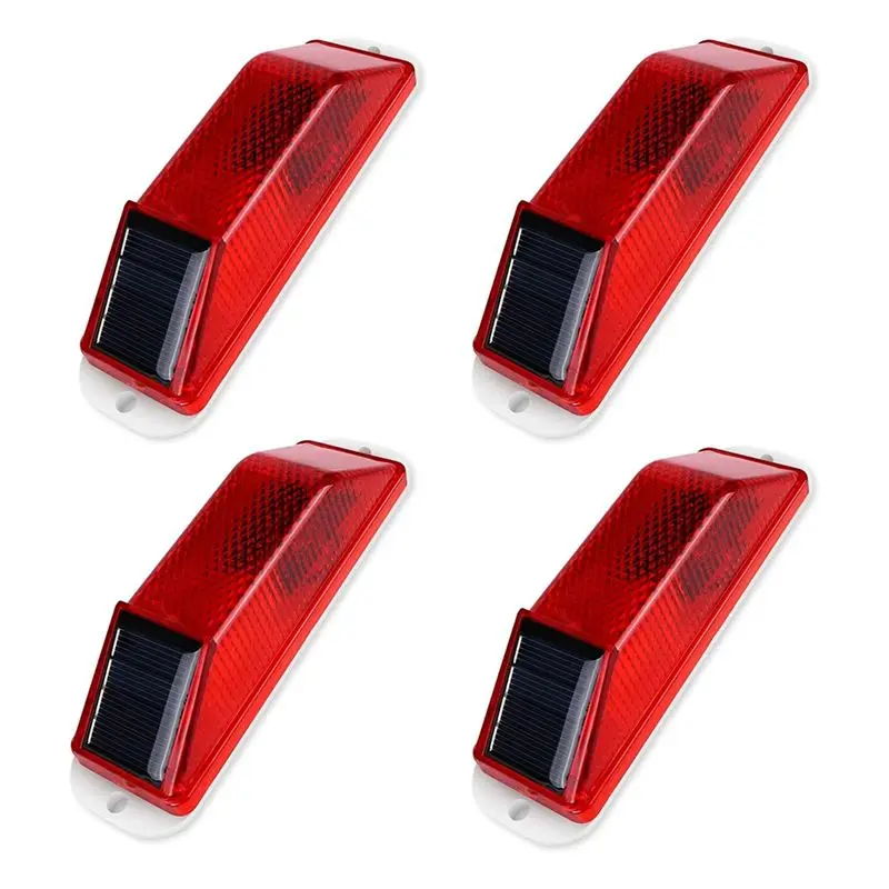 

Солнечные сигнальные фонари FULL-Solar, яркие стробоскопические лампы на магнитной основе, водонепроницаемые светодиодные маячки безопасности для улицы, комплект из 4 штук