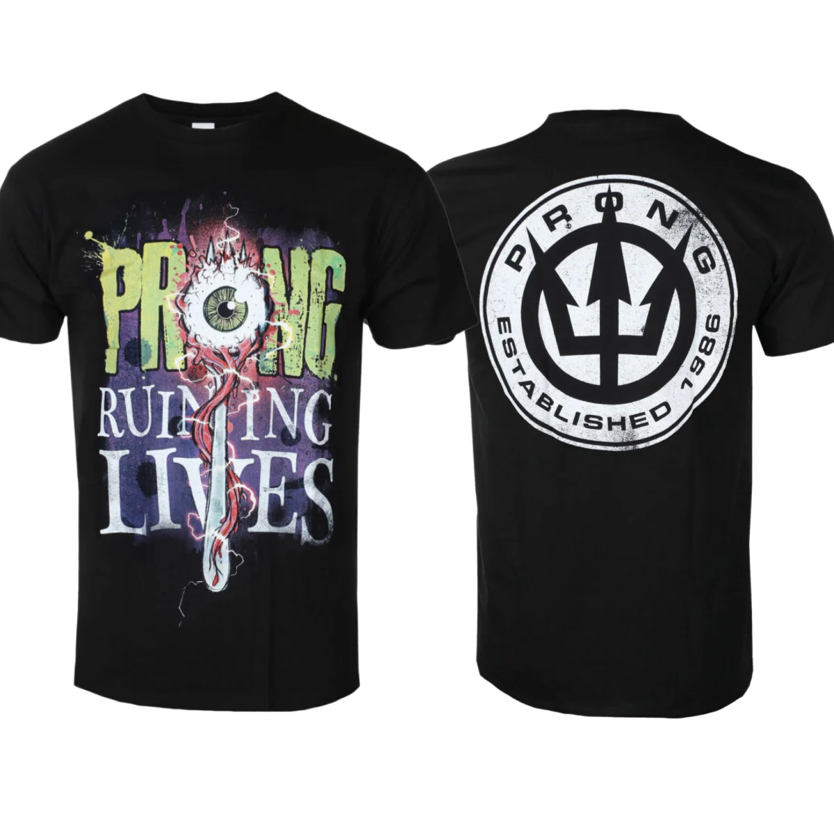 Prong Ruining Lives  Pattern Printing Summer Fashion T-Shirt Men Women Cotton T-shirt Casual Street Classic Band T-shirt