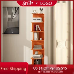 Story Shelf Bookcase Moving Wall Wooden Bookcase Prefabricated Mobile Organizer Librero Organizador Mueble Italy Furniture