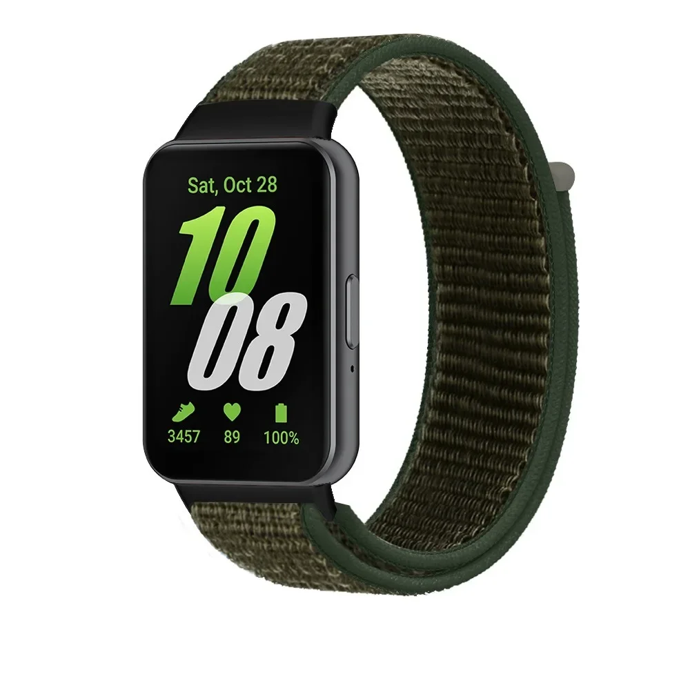 Offizielles Nylon-Schlaufenarmband für Samsung Galaxy Fit 3, weiches, bequemes, atmungsaktives Armband, Samsung Galaxy Fit 3 Correa Zubehör – Detail 11