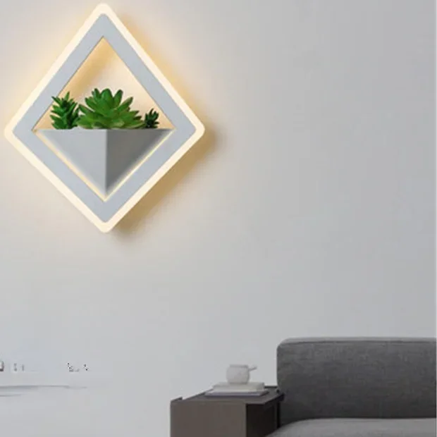 Nordpic plant creative wall lamp modern simple style bedside walkway living room corridor Balcony acrylic indoor LED wall lamp