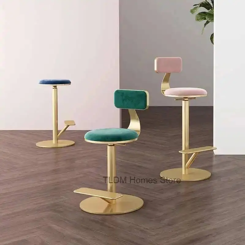 

Chair Furniture Nordic Bar High Designer Chair Home Rotating Bar Chairs Iron Lifting Stool High Feet Stools Bv