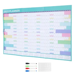 2025 Plan Calendar Adornment Digital Wall Planner Annual Schedule Mounted Erasable for Home Month