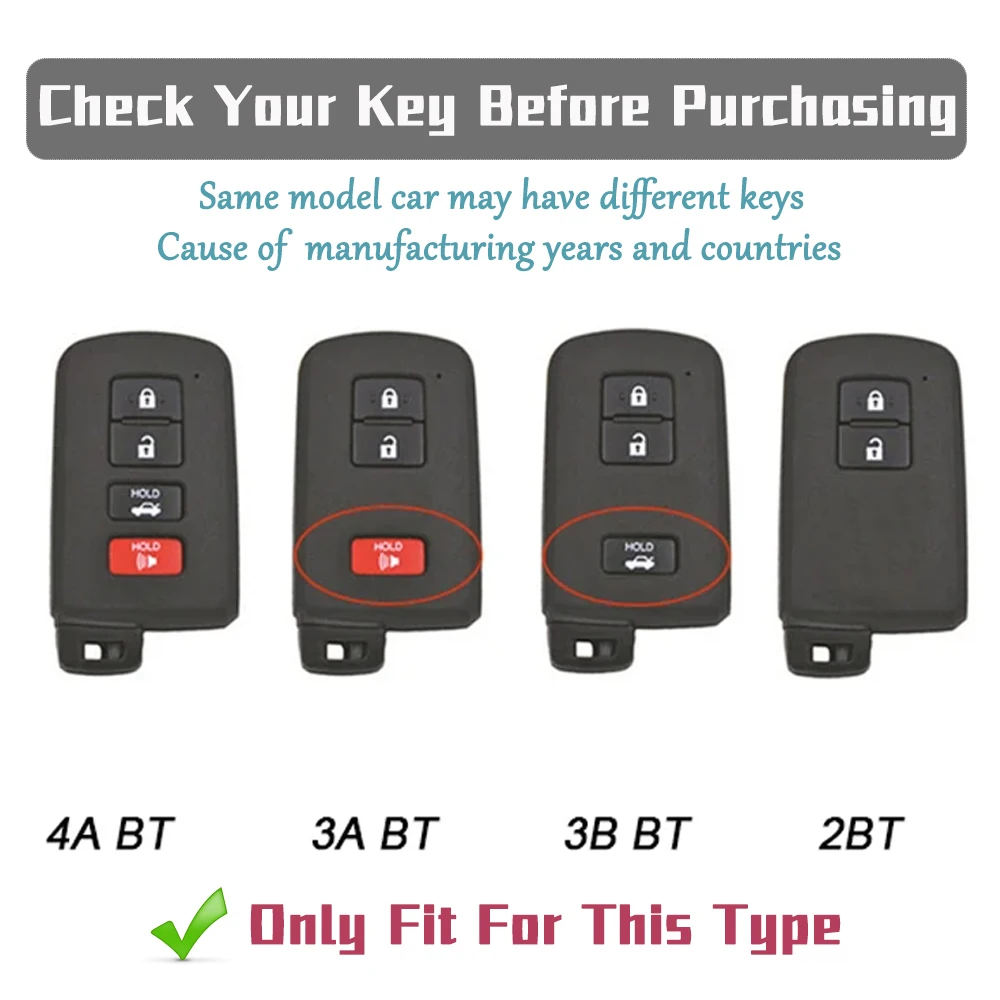 2/3/4 Buttons Anti-Scratch TPU Key Fob Cover for Toyota Camry RAV4 2012-2018 Key Holder Fit For Auris Hybrid Avalon Yaris Verso view 3
