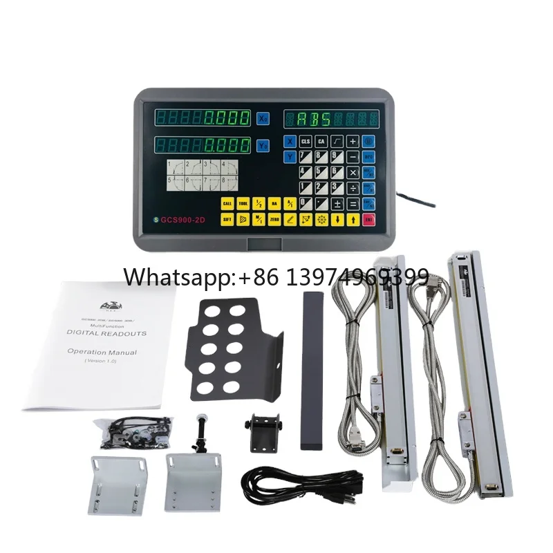 HXX Cnc Lathe Controller 2 Axis Digital Display Digital Readout Kit Dro and Liner Scale 50-1000mm for Mini Tunnel Boring Machine