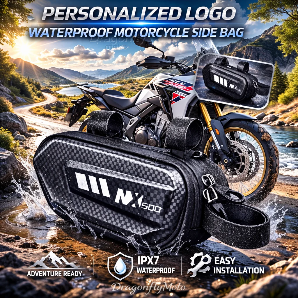 

For Honda NX500 2023 2024 2025 NX400 CB500X Motorcycle Side Bag Personalized Logo Waterproof Hard Shell Saddlebag