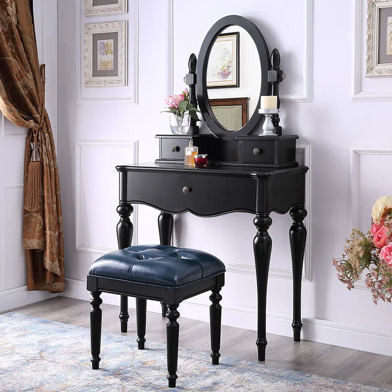 

Nordic Retro Vanity Table Mid Century Aesthetic Elegant Classic Vanity Table Small For Girls Room Meuble Rangement Furniture