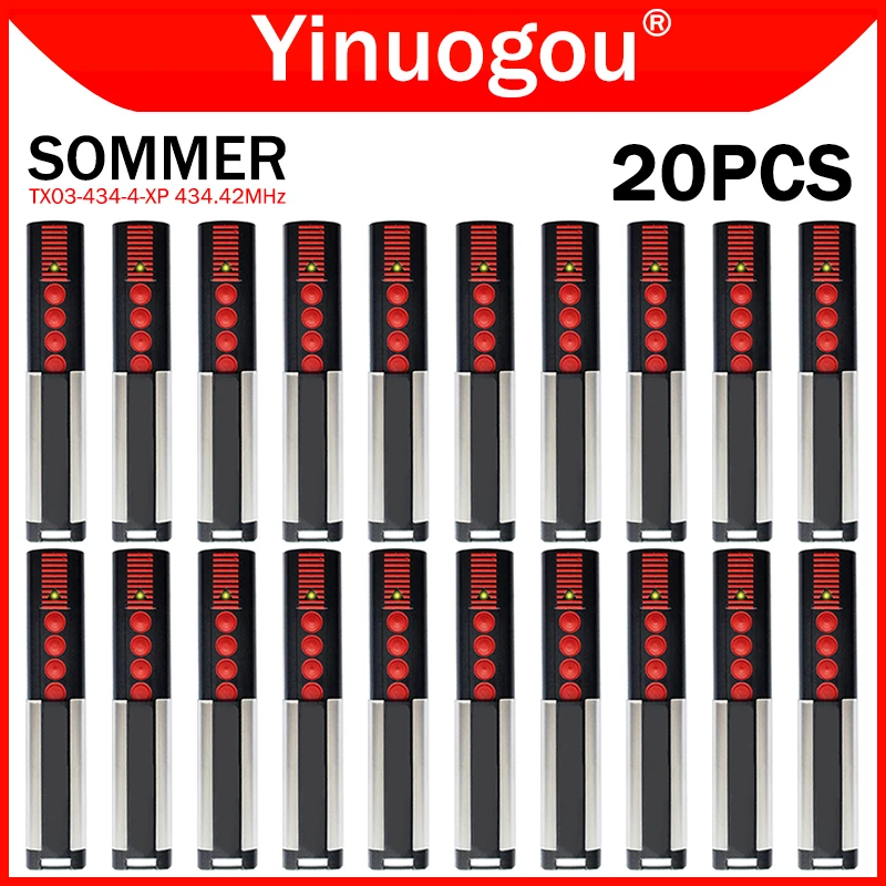 

20PCS SOMMER 434.42MHz TX03 434 4 XP Garage Door Remote Control 434MHz SOMMER 4013 TX03-434-4-XP Gate Remote Control
