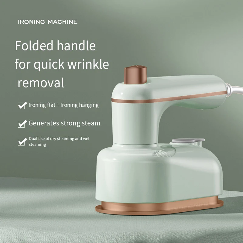 Mini Elektryczne Żelazko Podróżne z Obrotowym Głowicą, Podwójne Użytkowanie Parowe i Suche, Przenośny Rozpylacz Wody, Łagodne dla Ubrań, Szybkie Nagrzewanie, Narzędzie do Pielęgnacji Odzieży
