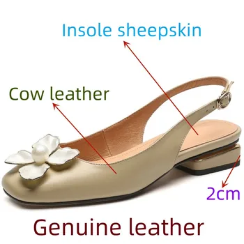 Margot Pearl Flower Leather Slingback - Image 10