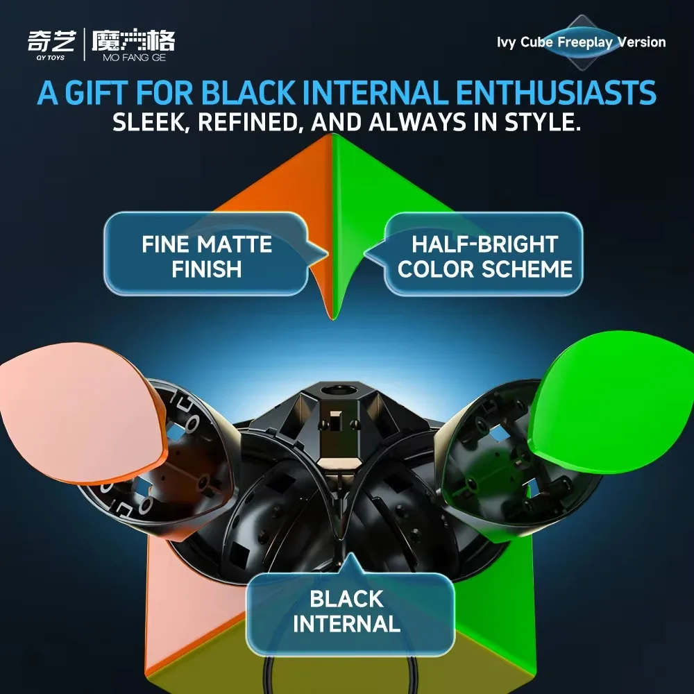 QiYi IVY Cubo magico Foglie d'acero Cubi per bambini Puzzle Giocattoli Cubi magici per bambini Bambini Compleanno Regali di Natale