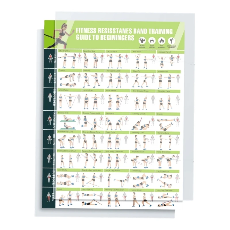 Q84C Easy To Follow Workout Instruction Sheet Manual Exercise Chart Designs For Muscle Growth And Full Body Conditioning