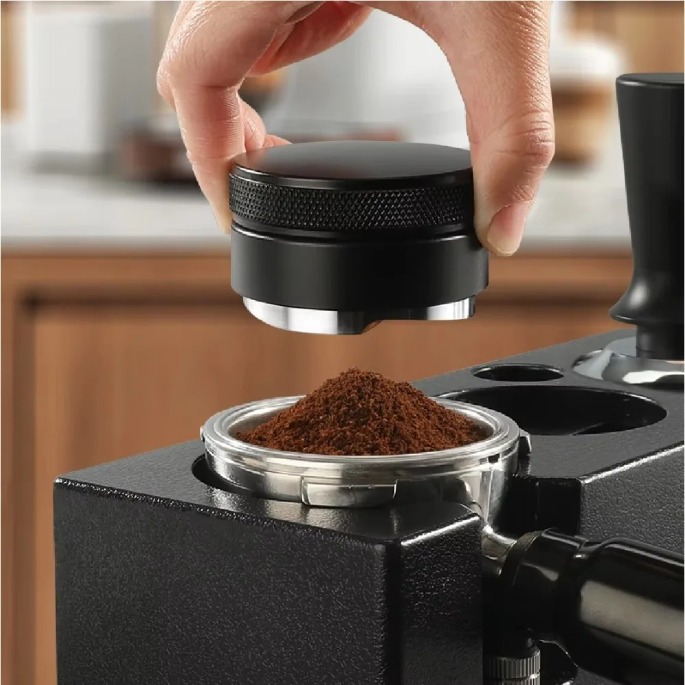 موزع القهوة القابل للتعديل 3-Slope Design Professional Grade Grounds Leveler يناسب 51/53/58 مللي متر يناسب 51/53/58 مللي متر Portafilter #4