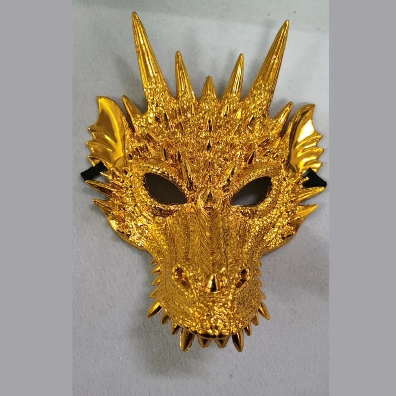 Maschera drago Costume cosplay Halloween Maschera testa drago per ragazzo ragazza Halloween